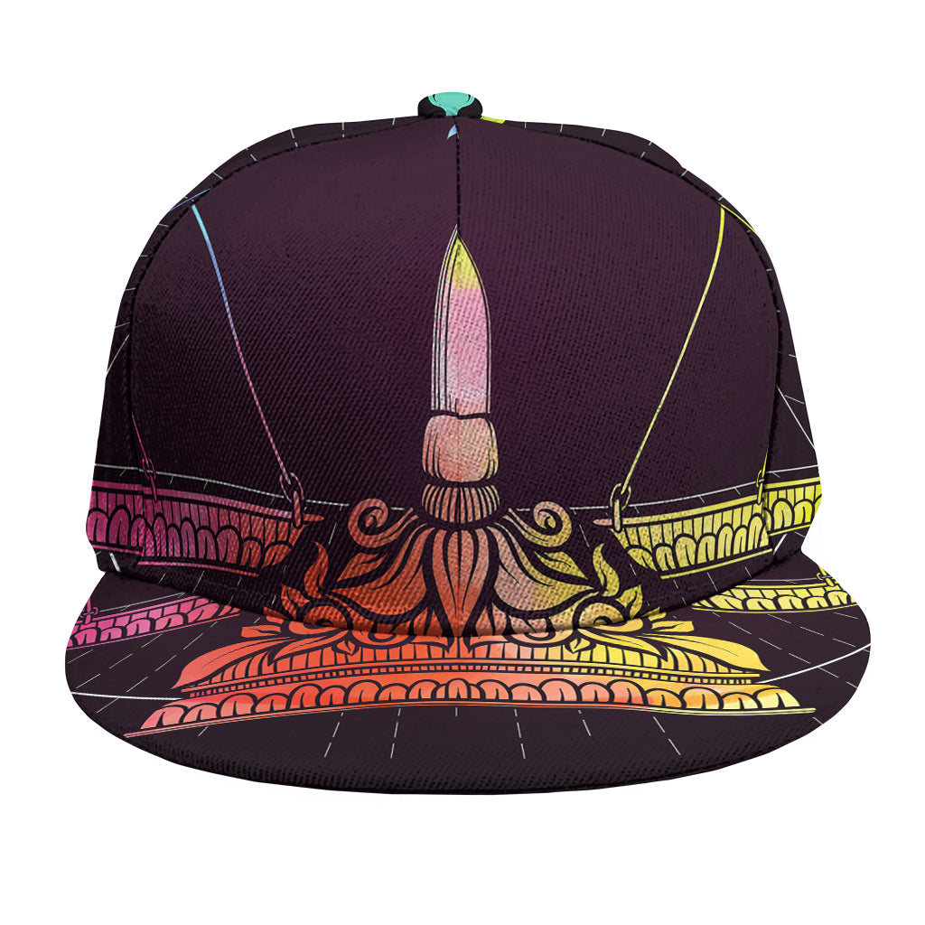 Colorful Libra Sign Print Snapback Cap