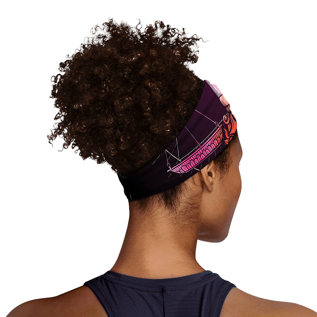 Colorful Libra Sign Print Sports Headband
