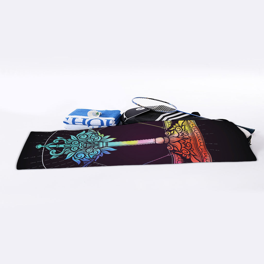 Colorful Libra Sign Print Sports Towel