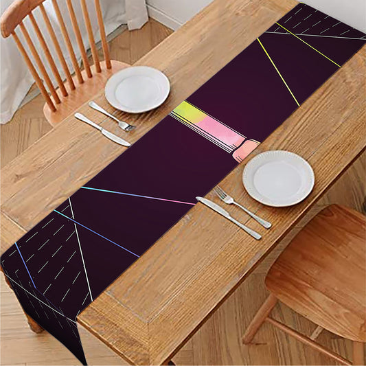Colorful Libra Sign Print Table Runner