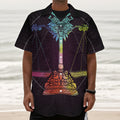 Colorful Libra Sign Print Textured Short Sleeve Shirt