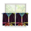 Colorful Libra Sign Print Tier Curtains