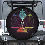 Colorful Libra Sign Print Tire Cover With Camera Hole