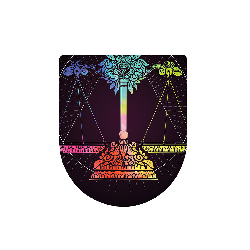Colorful Libra Sign Print Toilet Lid Cover