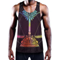 Colorful Libra Sign Print Men's Workout Tank Top
