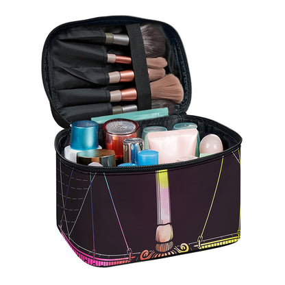Colorful Libra Sign Print Travel Makeup Bag
