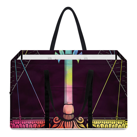 Colorful Libra Sign Print Utility Tote Bag