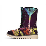 Colorful Libra Sign Print Winter Boots