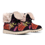 Colorful Libra Sign Print Winter Boots