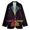 Colorful Libra Sign Print Women's Blazer