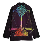 Colorful Libra Sign Print Women's Blazer