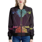 Colorful Libra Sign Print Women's Bomber Jacket