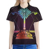 Colorful Libra Sign Print Women's Polo Shirt