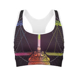 Colorful Libra Sign Print Women's Sports Bra