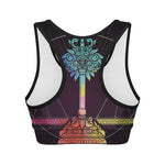 Colorful Libra Sign Print Women's Sports Bra