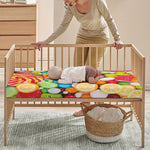 Colorful Lollipop And Candy Print Baby Crib Sheet