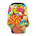 Colorful Lollipop And Candy Print Baby Seat Cover