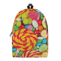 Colorful Lollipop And Candy Print School Backpack