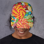 Colorful Lollipop And Candy Print Baseball Cap