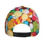 Colorful Lollipop And Candy Print Baseball Cap