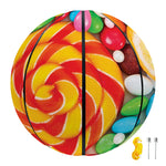 Colorful Lollipop And Candy Print Basketball
