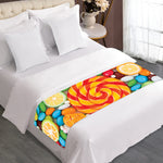 Colorful Lollipop And Candy Print Bed Runner