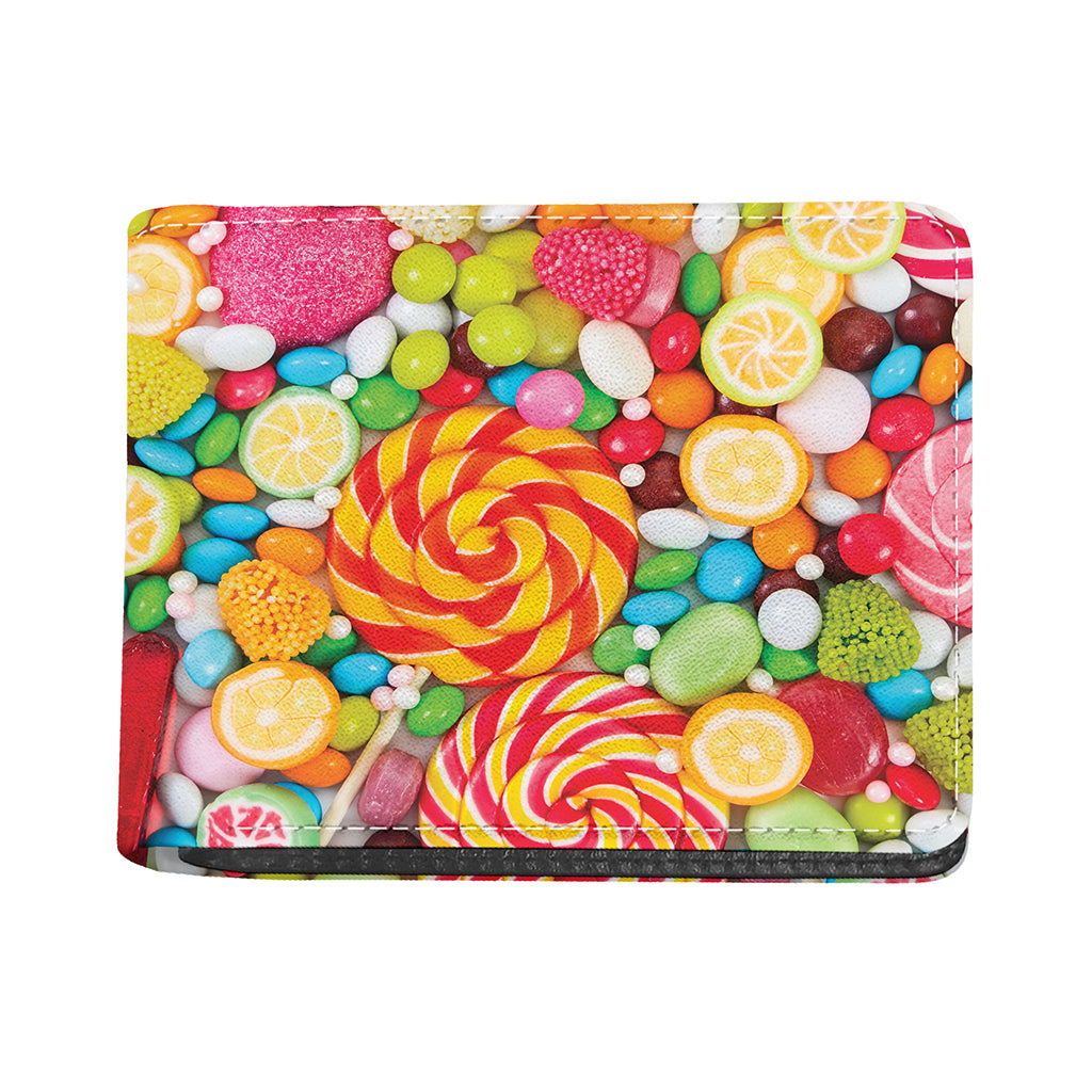 Colorful Lollipop And Candy Print Bifold Wallet