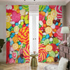 Colorful Lollipop And Candy Print Blackout Pencil Pleat Curtains