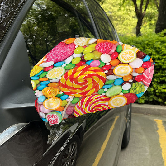 Colorful Lollipop And Candy Print Car Side Mirror Covers