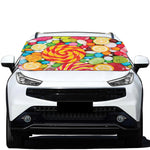 Colorful Lollipop And Candy Print Car Windshield Snow Cover