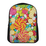 Colorful Lollipop And Candy Print Casual Backpack
