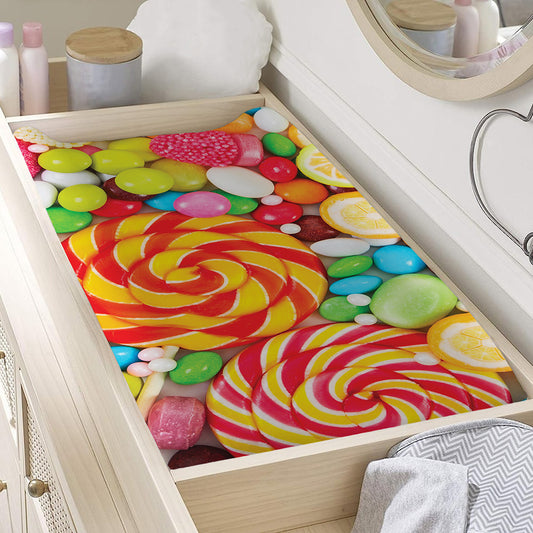 Colorful Lollipop And Candy Print Changing Pad Cover