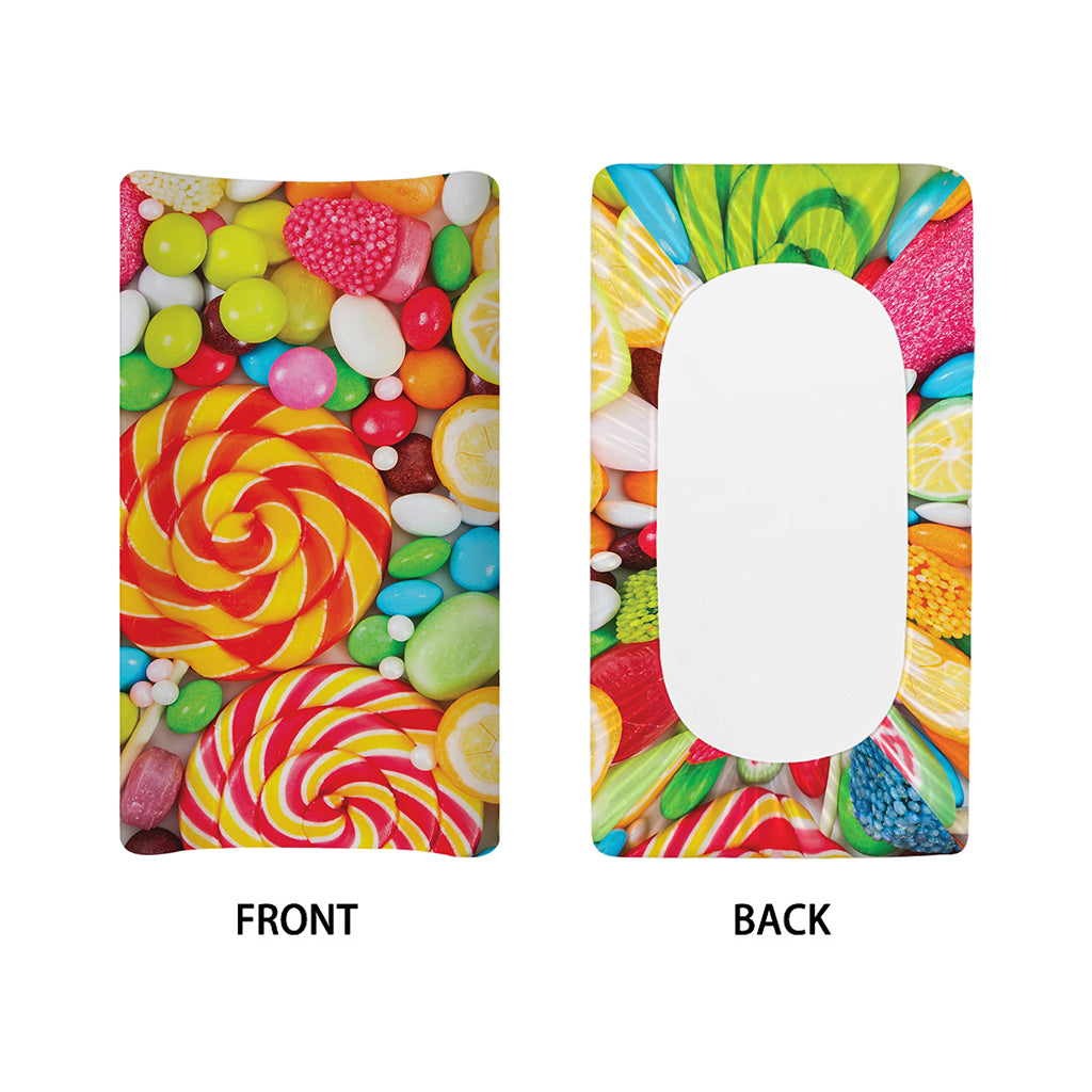 Colorful Lollipop And Candy Print Changing Pad Cover