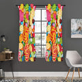 Colorful Lollipop And Candy Print Grommet Curtain Panels