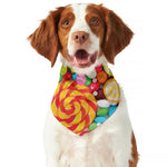 Colorful Lollipop And Candy Print Dog Bandana