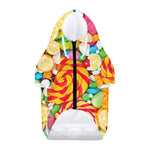 Colorful Lollipop And Candy Print Dog Zip Up Hoodie