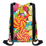 Colorful Lollipop And Candy Print Drawstring Backpack