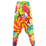Colorful Lollipop And Candy Print Hammer Pants
