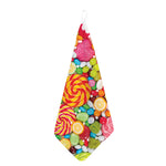 Colorful Lollipop And Candy Print Hand Towel