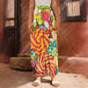 Colorful Lollipop And Candy Print Harem Pants