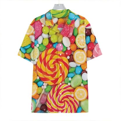 Colorful Lollipop And Candy Print Hawaiian Shirt