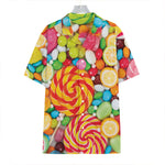 Colorful Lollipop And Candy Print Hawaiian Shirt