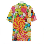 Colorful Lollipop And Candy Print Hawaiian Shirt