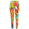 Colorful Lollipop And Candy Print High-Waisted Pocket Leggings