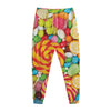 Colorful Lollipop And Candy Print Jogger Pants