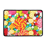 Colorful Lollipop And Candy Print Kitchen Mat