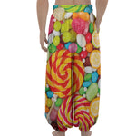 Colorful Lollipop And Candy Print Lantern Pants