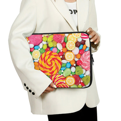 Colorful Lollipop And Candy Print Laptop Sleeve