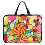 Colorful Lollipop And Candy Print Laptop Sleeve With Handle