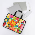 Colorful Lollipop And Candy Print Laptop Sleeve With Handle